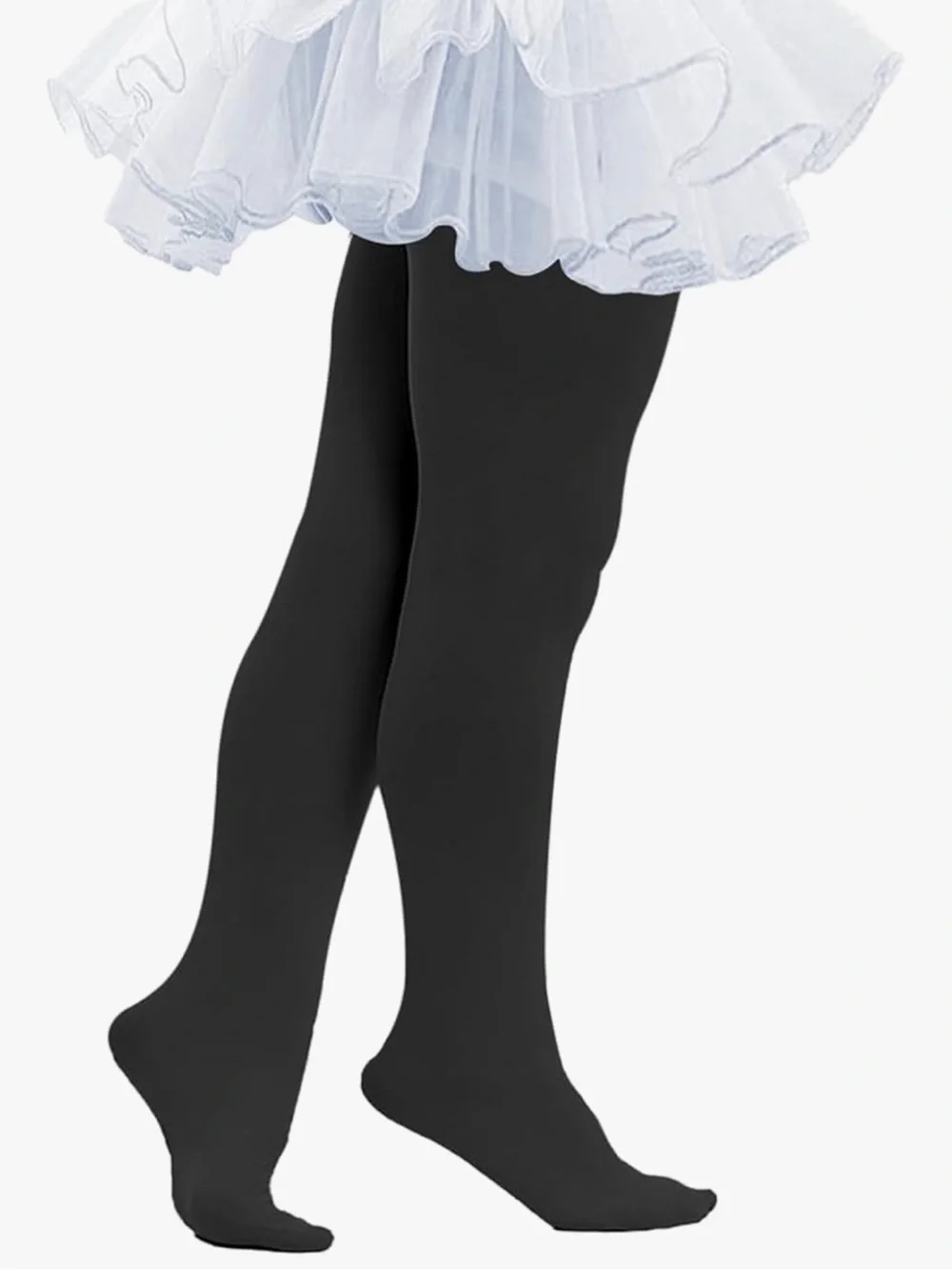 001 THMEVOK Ultra Soft Elastic Footed Tights for Toddler Girls - Size: 1-3T